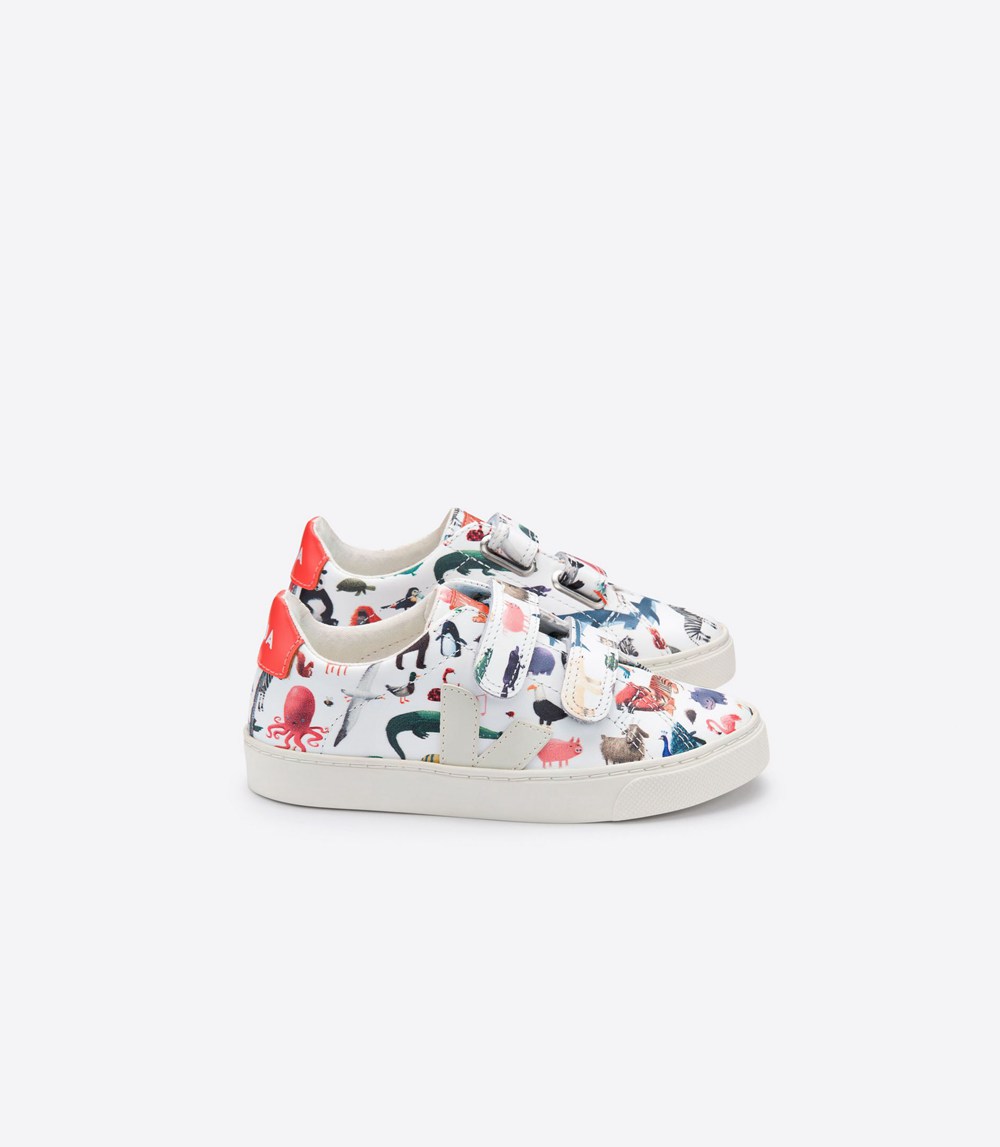 Veja Sneakers Kids - Esplar Velcro Leather - Multicolor - 4106LOPYR